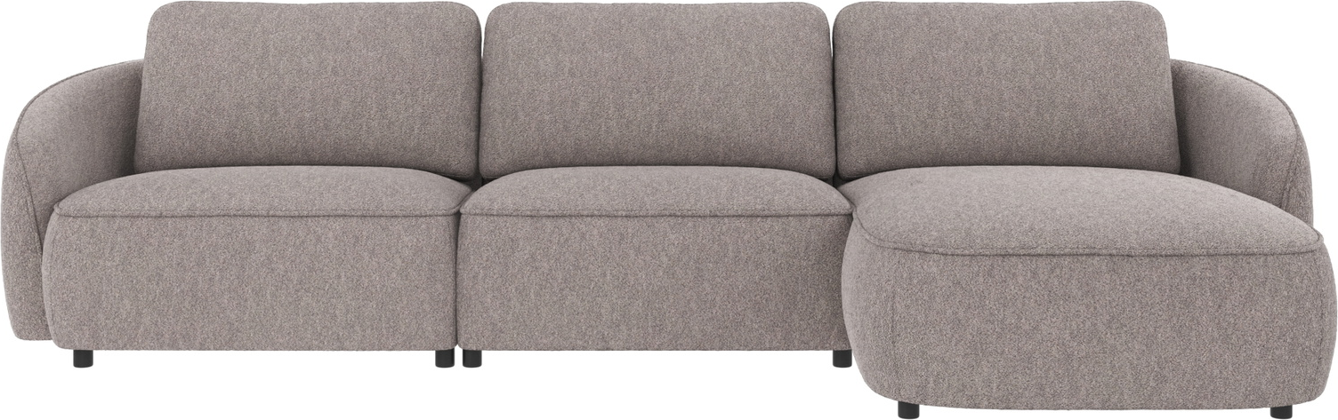 Chaiselongsofa Norris fra Rowico - højrevendt grå Alice-stof 319Ã162Ã80 cm