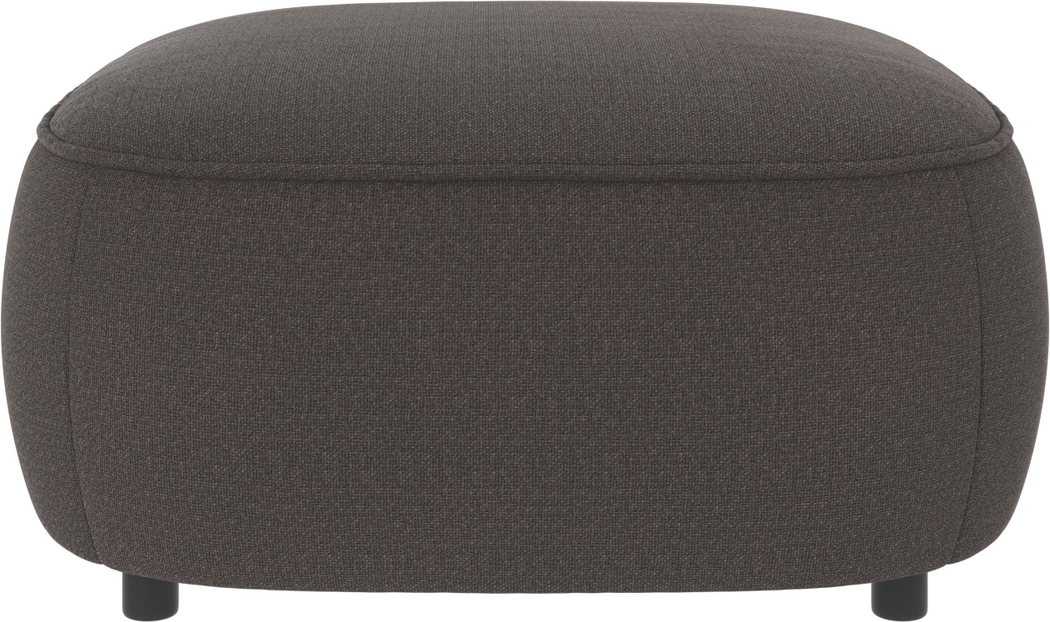 Puf til sofa og fodskammel Rowico Norris i mørkegrå Rita 68 polyester - ergonomisk siddekomfort med koldskum og nozag-fjedre, FSC® ramme