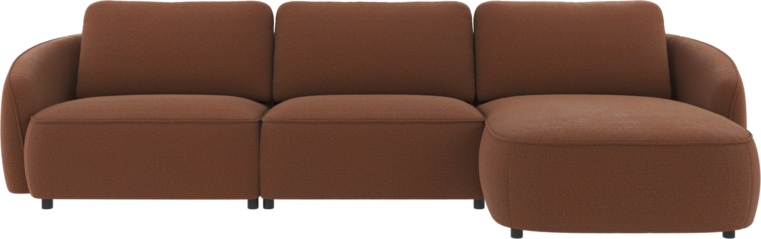 Rowico Norris chaiselongsofa højrevendt Rita 96 rød 100% polyester 319Ã162Ã80 cm