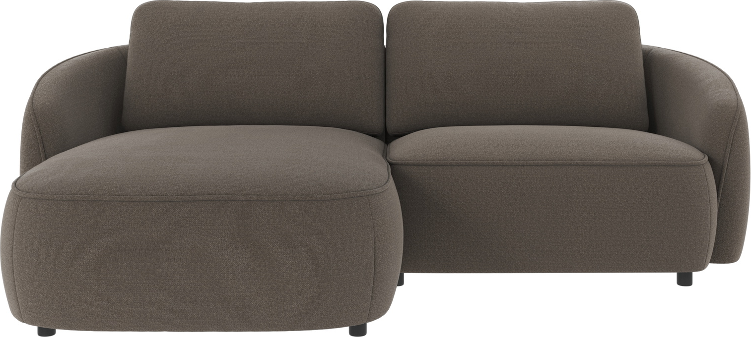 Chaiselongsofa venstrevendt Rowico Norris polyesterstof Rita 108 mellemgrå 226x162 cm