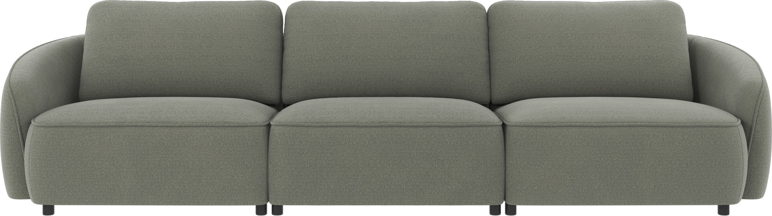 4-personers sofa Rowico Norris i grønt Rita 158 polyester - tidløst dansk design med zigzag-fjedre
