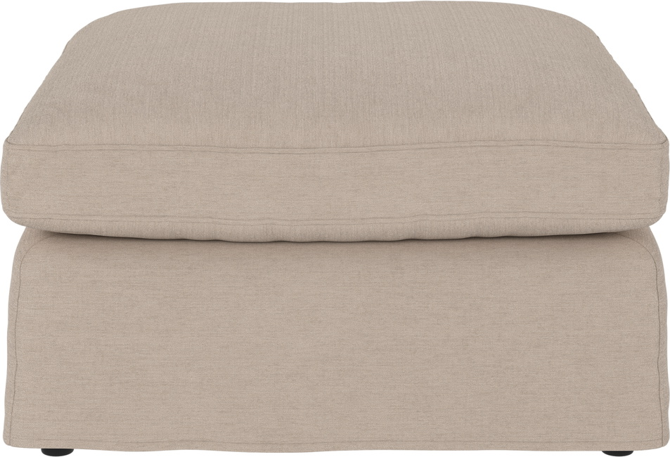 Puf Rowico Peyton i lys beige stof - multifunktionel fodskammel og siddepuf, FSC®-blandet