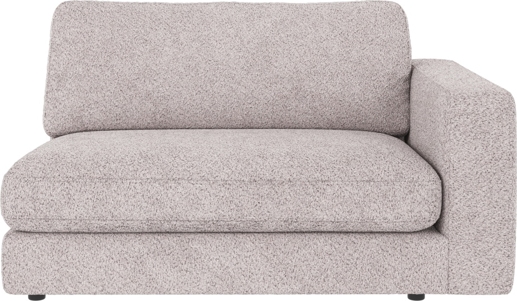 Modulsofa højre armlæn Rowico Duncan lysegrå Anna 15 stof H78xB129xD103 cm