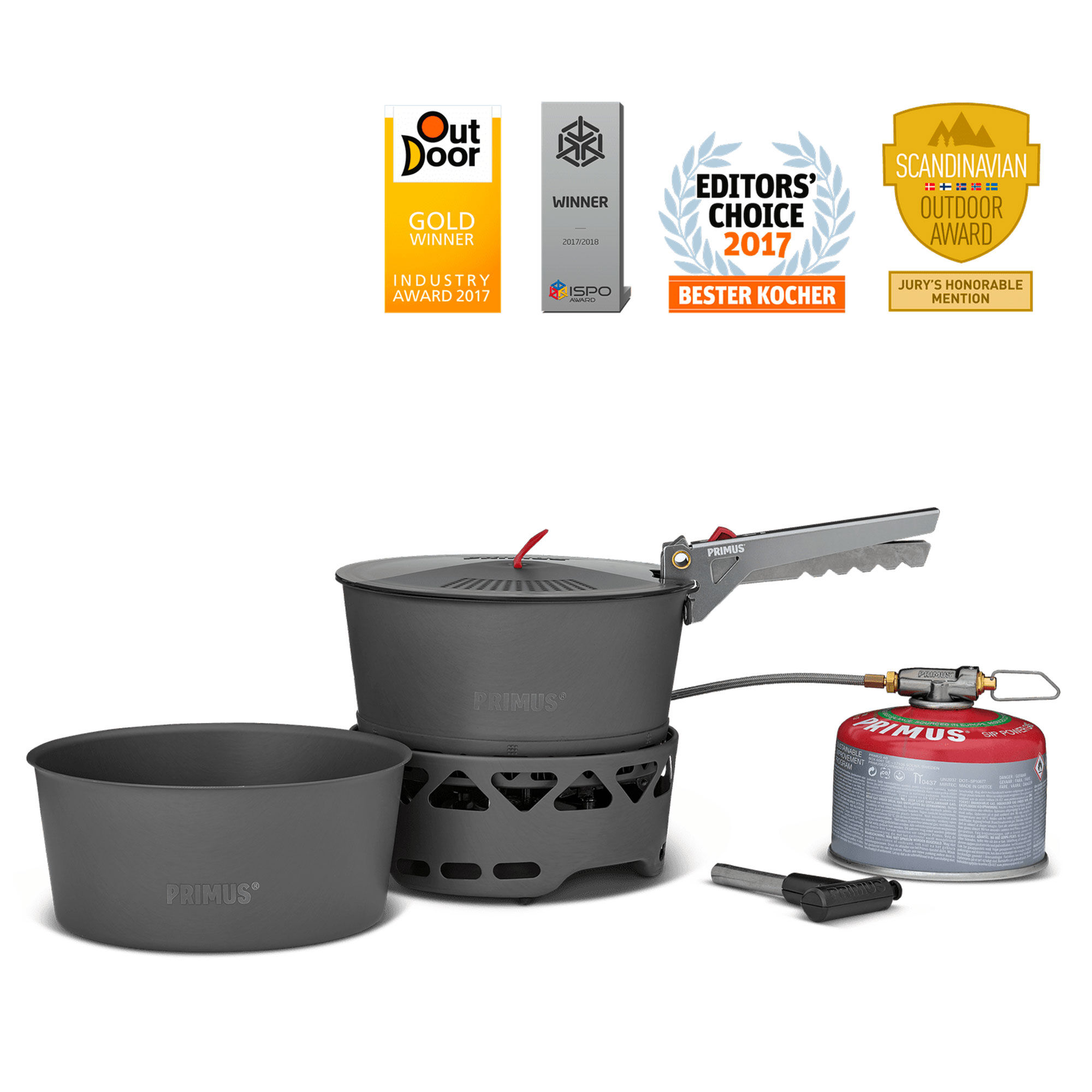 Primus PrimeTech Stove Set stormkøkken med 2 gryder 1,3 liter