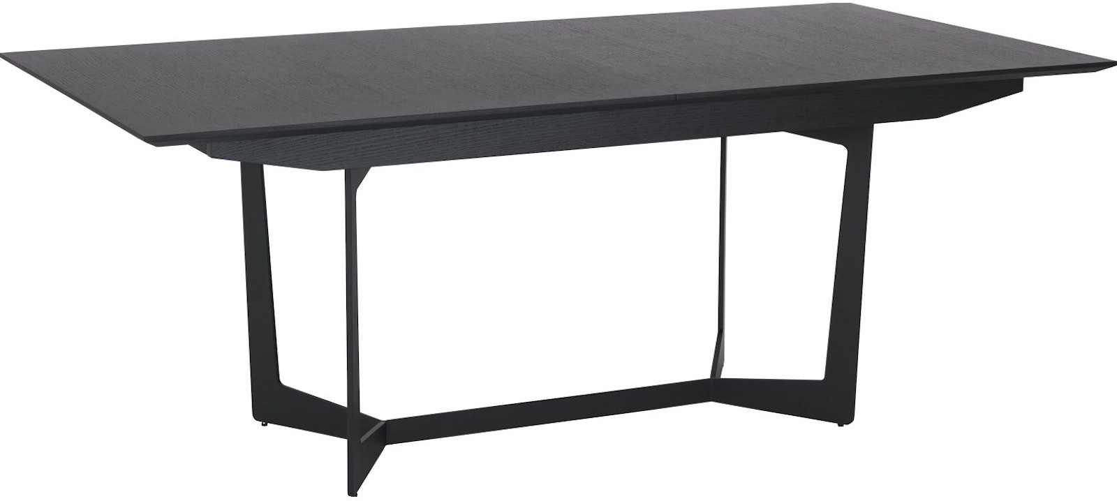 Spisebord med udtræk Raymond & Hallmark Wansford  -  udendørs sort træ, 200 - 250 x 100 cm