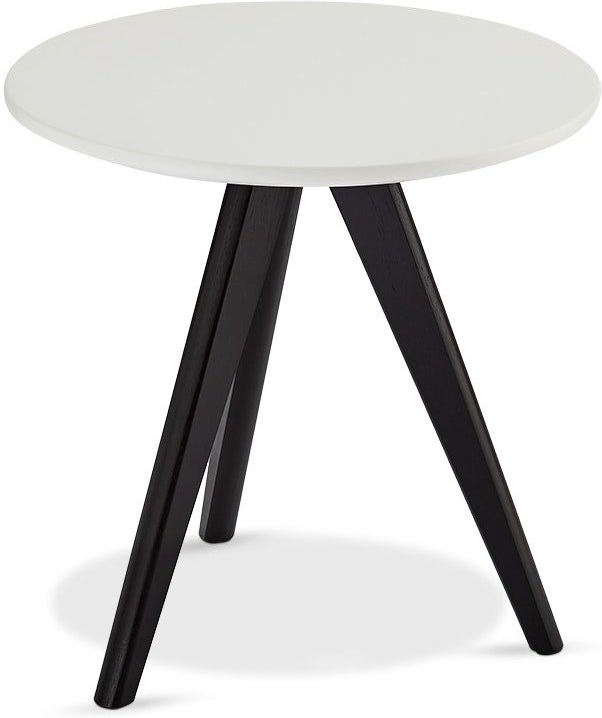 Sofabord og kaffebord Raymond & Hallmark Lane, MDF hvid/sort Ø48Ã45 cm
