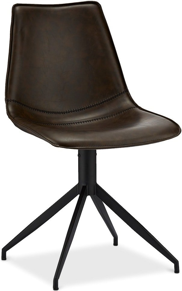 Spisebordsstol/spisestol Raymond & Hallmark Montrose mørkebrun PU-læder