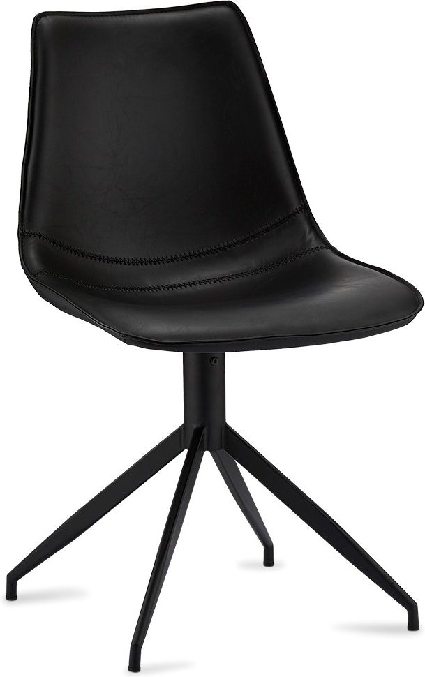 Spisebordsstol Raymond & Hallmark Montrose  -  sort PU-læder H84 Ã B47 Ã D55 cm