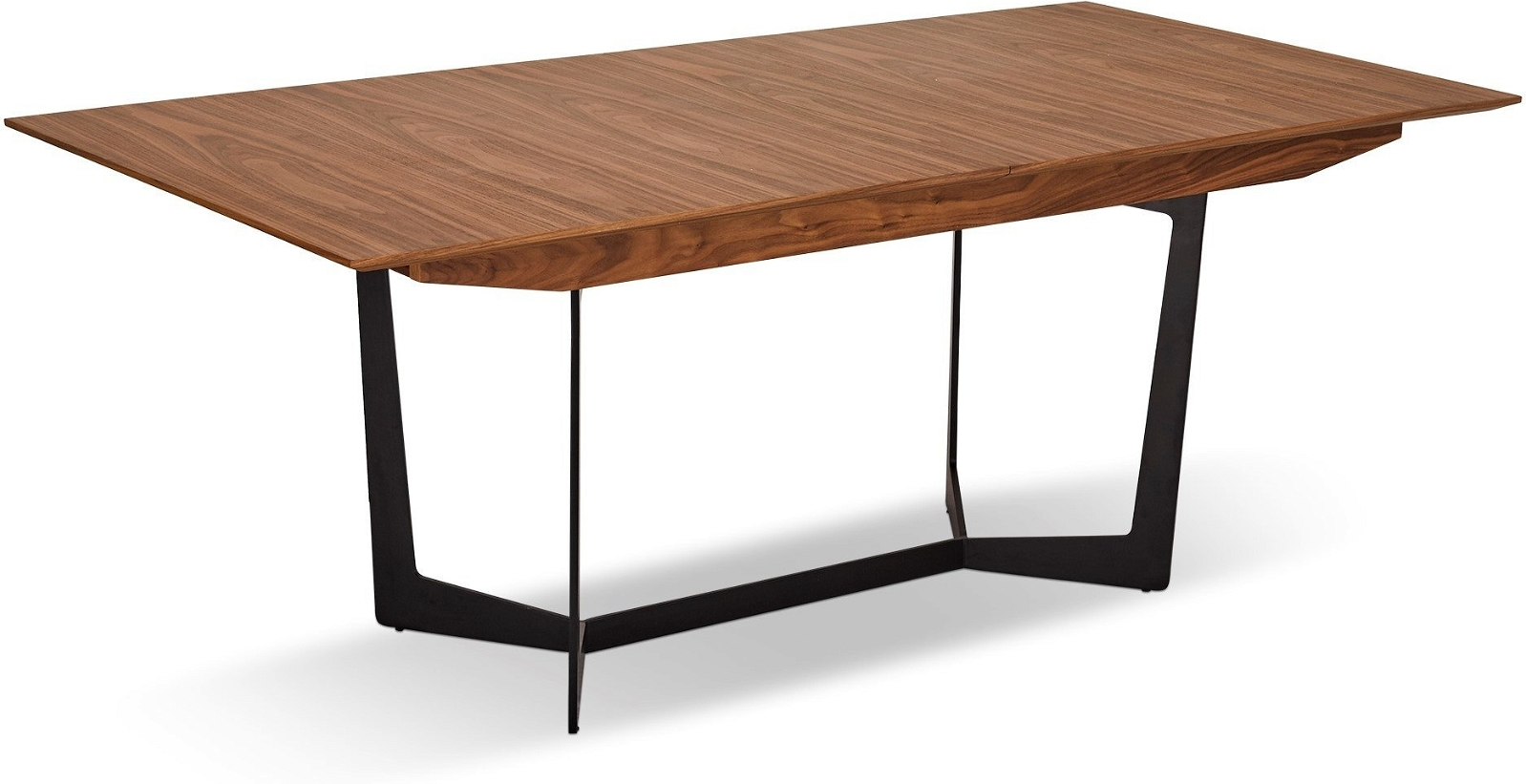 Spisebord Raymond & Hallmark Kendal i valnød med butterflyplade 100-250 cm, metalben