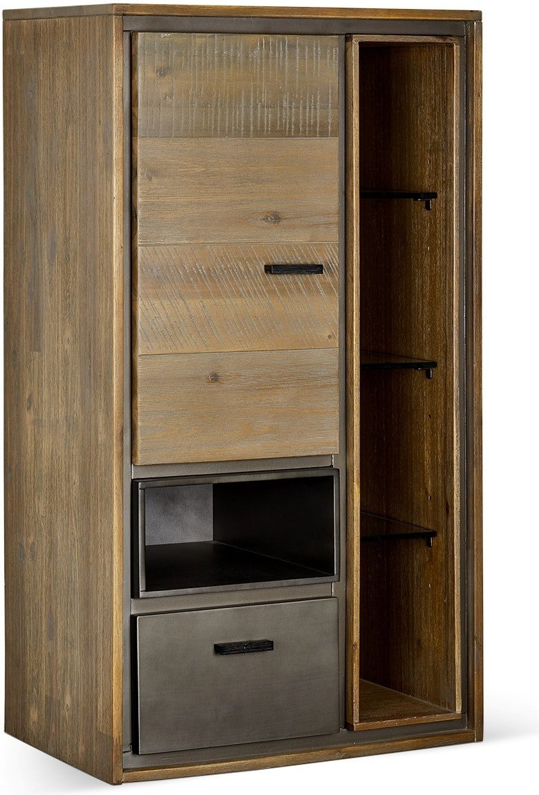 Highboard Raymond & Hallmark Derby i akacietræ, brun H100xB55xD35 cm
