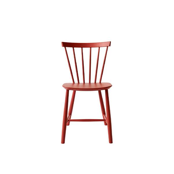 FDB Møbler - J46 spisebordsstol - Svanemærket - Coral Red  : Erling Christensen Møbler