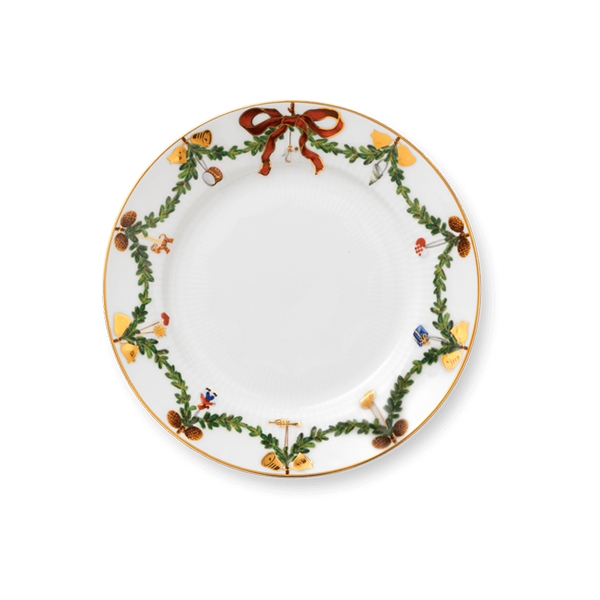 Royal Copenhagen Stjerne Riflet Jul tallerken - 19 cm  : Erling Christensen Møbler