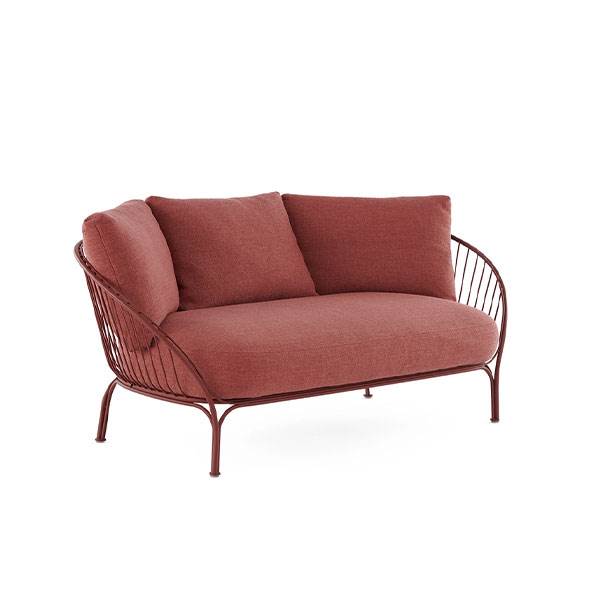 Kartell Hiray Sofa med hynder - Stel og hynder i bordeaux  : Erling Christensen Møbler