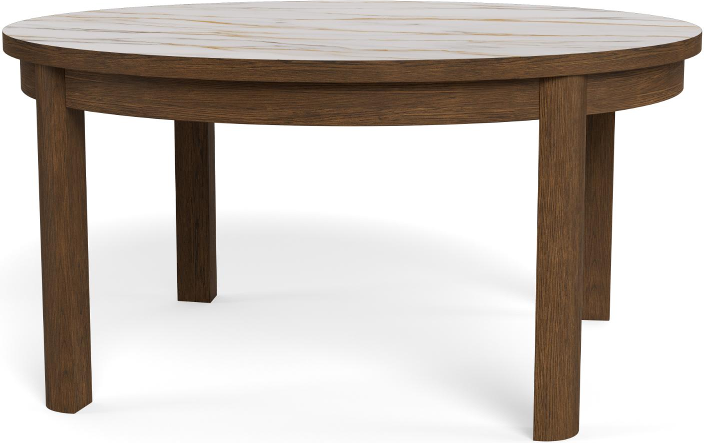 Sofabord Signature Westby Ø90 H45 cm, rundt i røget egefiner på MDF, tidløst kaffe-/loungebord