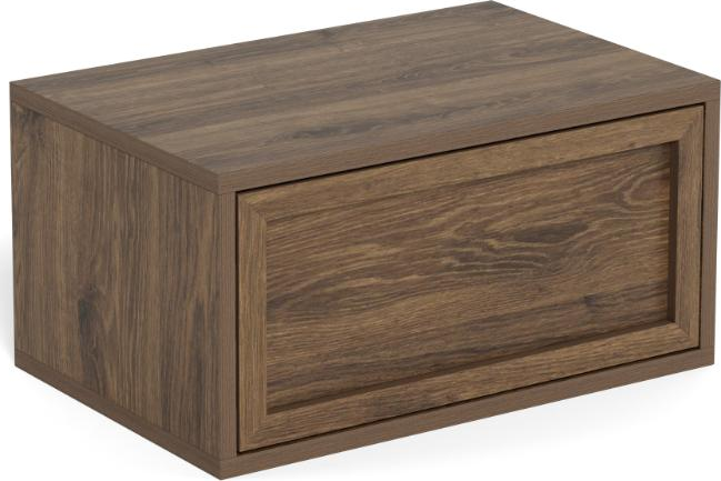 Natbord Signature Nordby / sengebord, røget eg melamin, H23ÃB46ÃD30 cm, vægmonteret med push-to-open