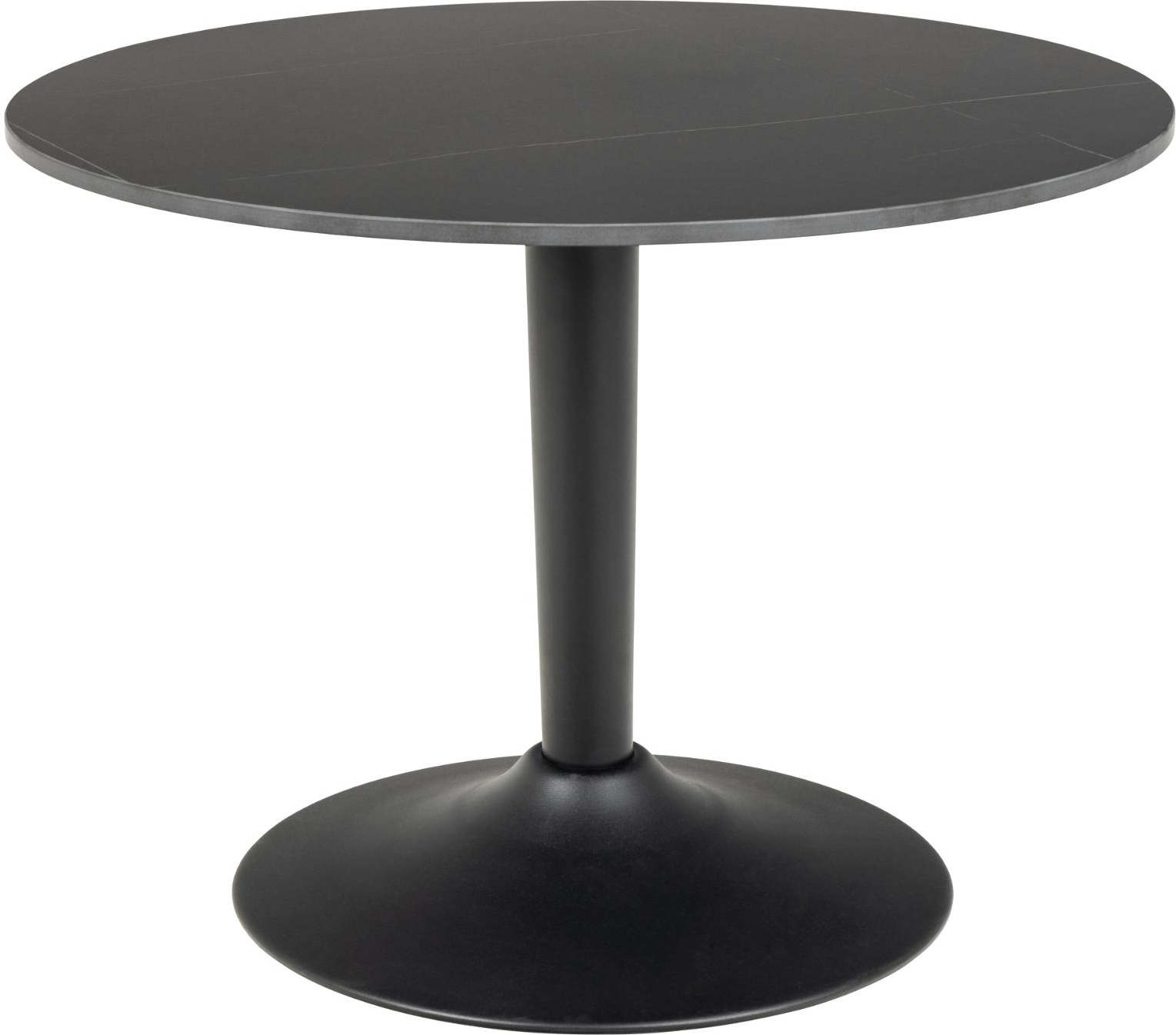 Sofabord Signature Nivella Ø60 H45 mat sort keramik og stål trompetstel - café- og sidebord