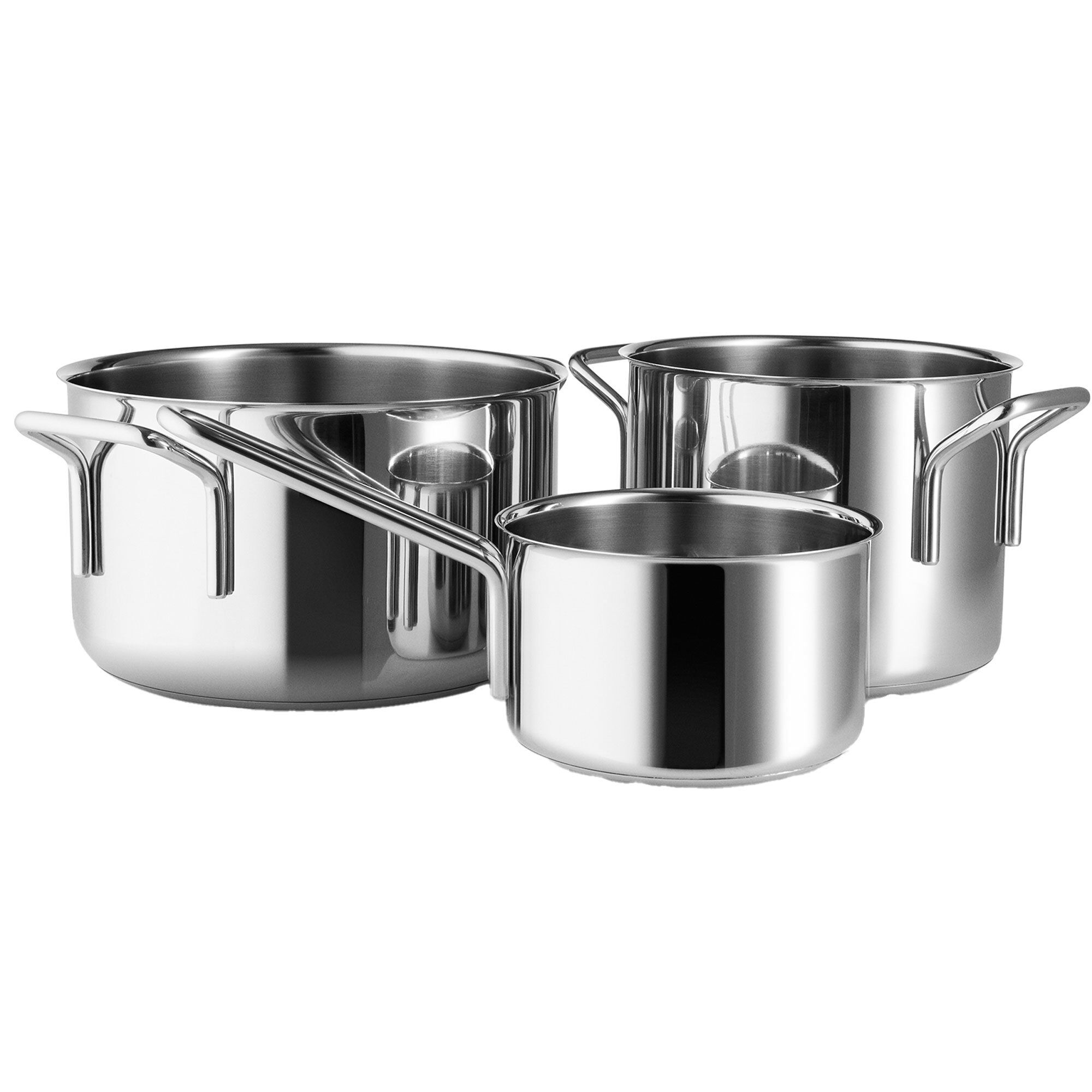 Eva trio Grydesæt 3 dele, rustfrit stål
