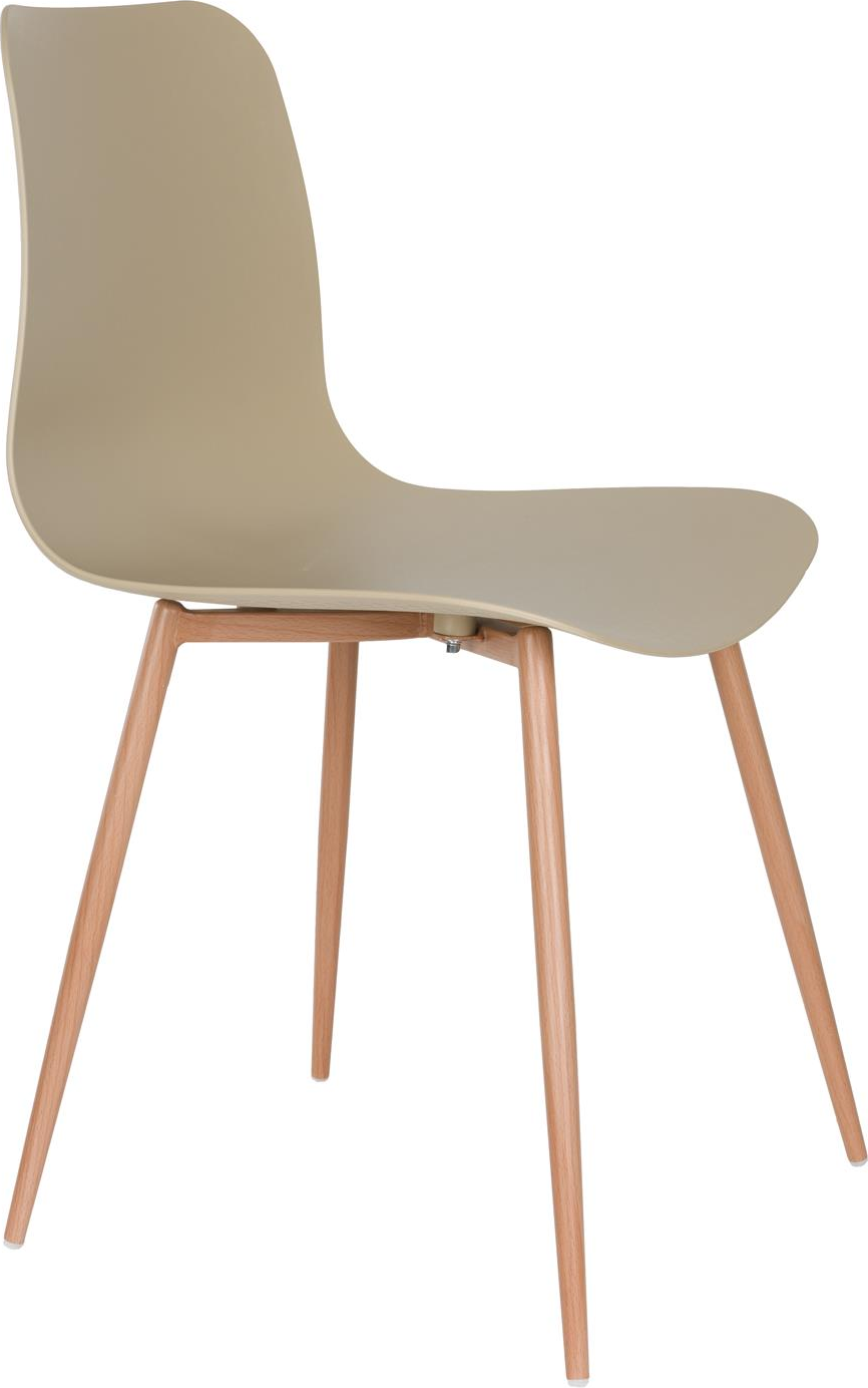 Spisebordsstol Studio White Leon  -  mørk sand stål H80xB44xD49 cm