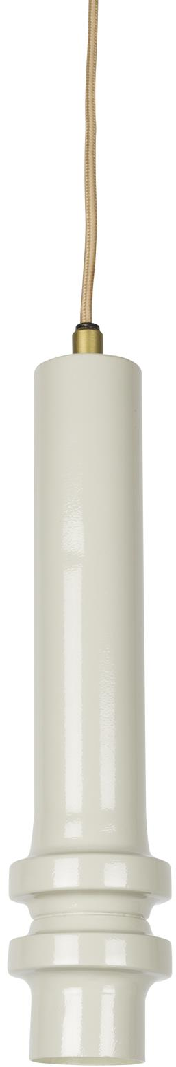 Pendellampe Studio White Duct i jern beige  -  justerbar højde H32 x Ø8 cm, dæmpbar
