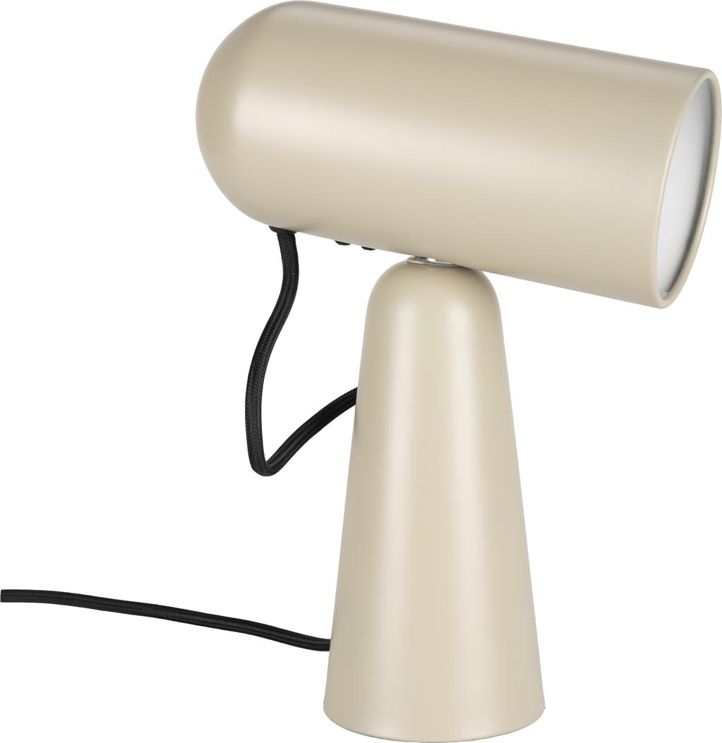 Bordlampe Studio White Vesper lysgrå jern  -  minimalistisk indendørslampe med vippbar skærm og E27-fatning