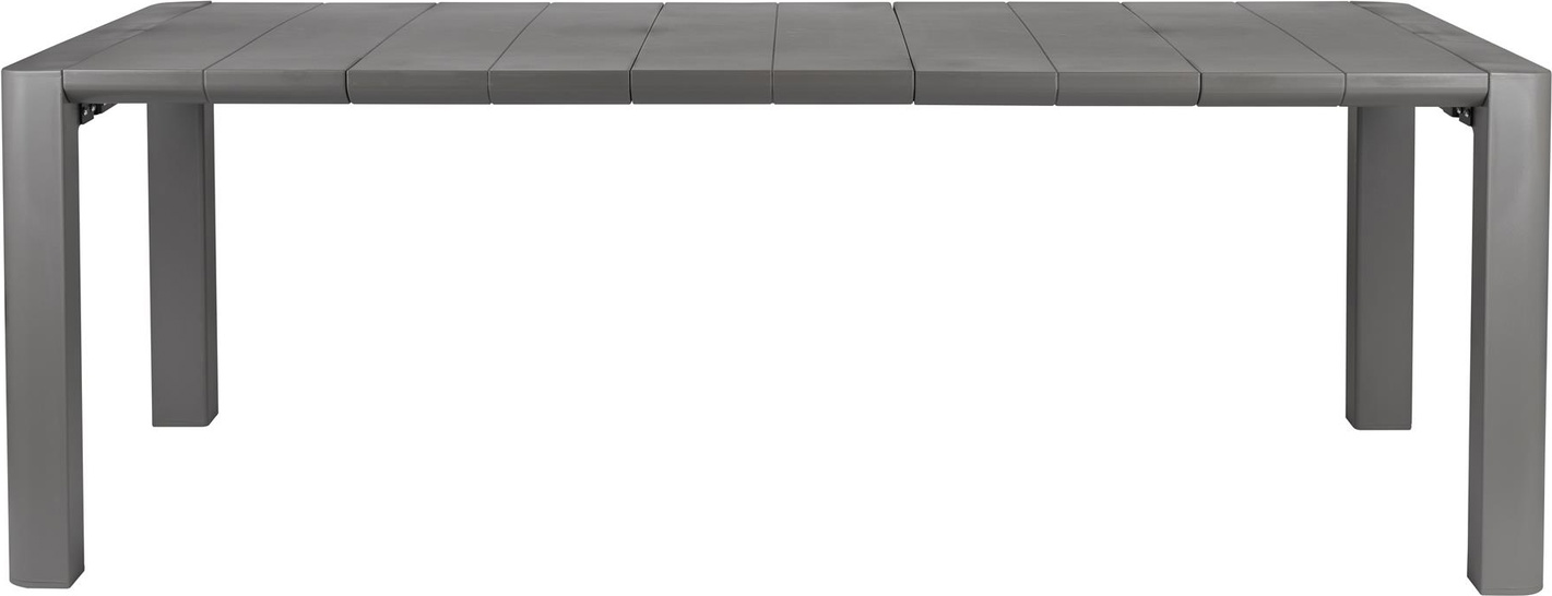 Udendørs spisebord Studio White Alban mørkegrå stål 220 x 100 cm