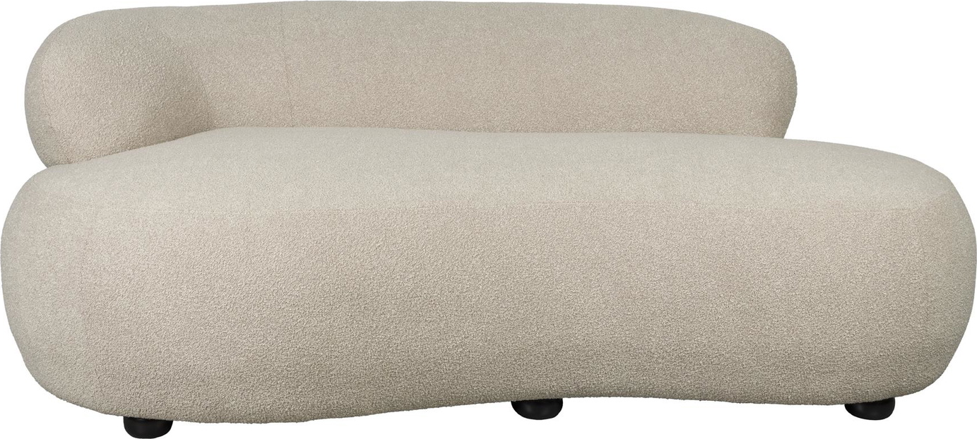 Loungesofa Studio White Noxx 2,5-personers lysgrå polyester 185x115x73 cm