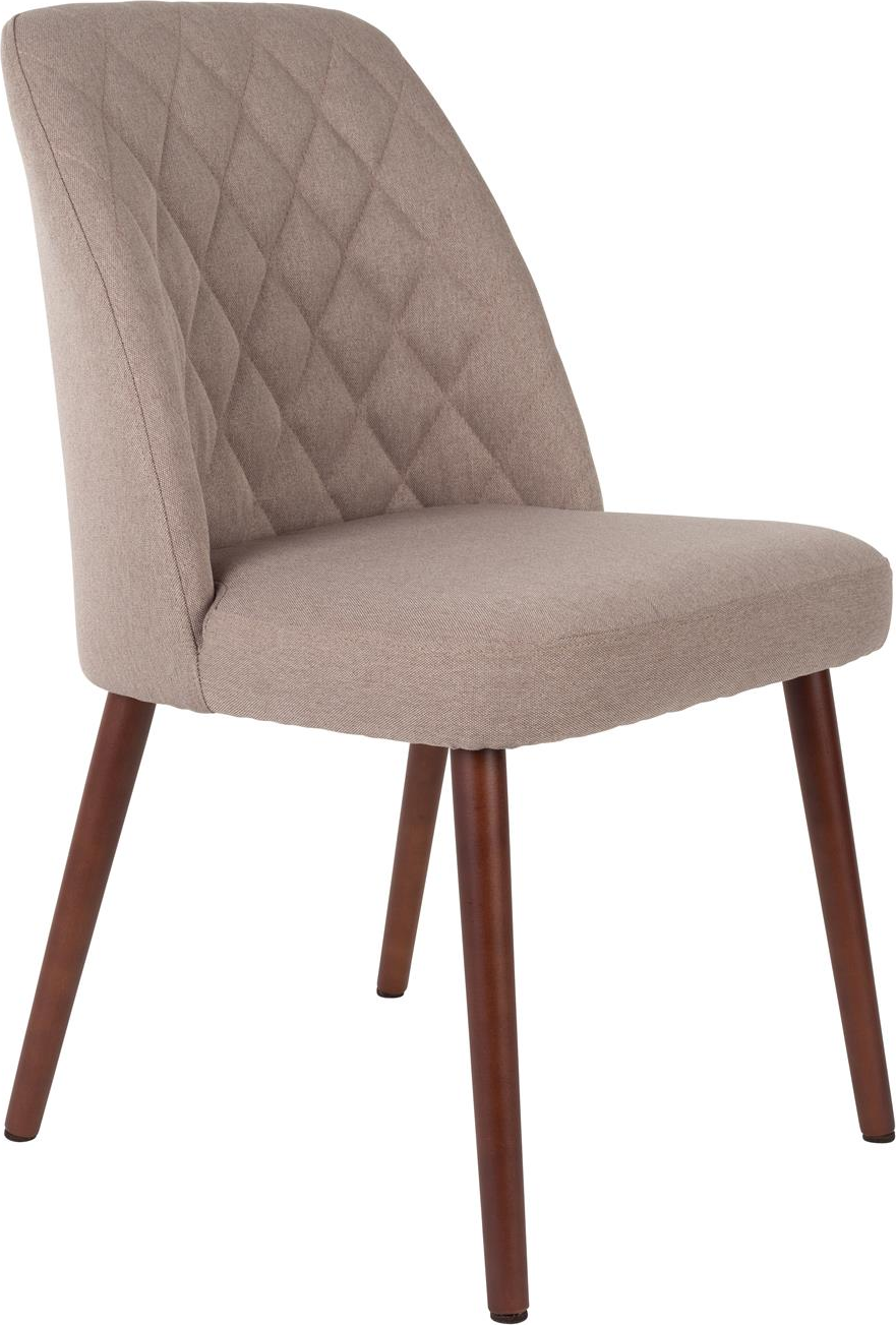 Spisebordsstol Studio White Conway stengrå polstret stof med bøgetræstel H85xB48xL56 cm