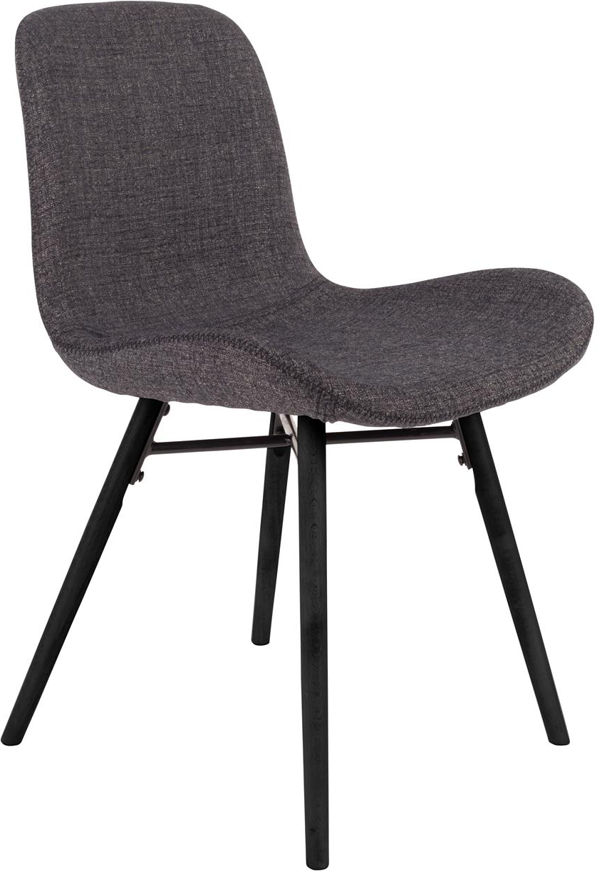 Spisebordsstol Studio White Lester askegrå stof med bøgetræstel polstret H80,5 x B50 x L55 cm
