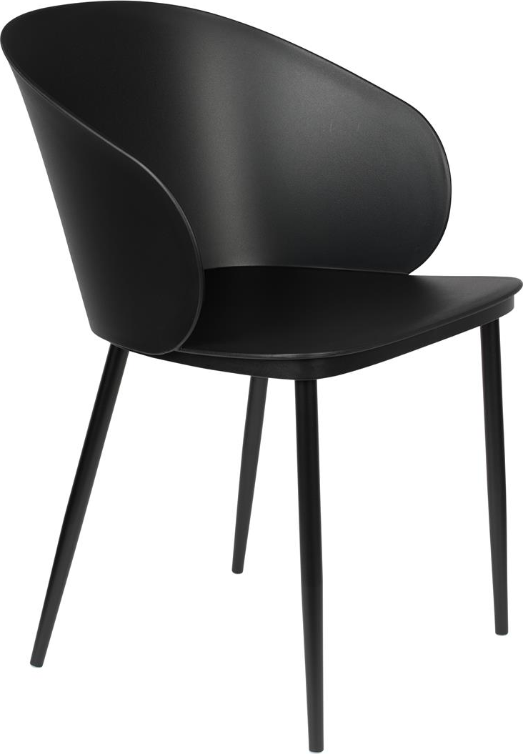 Spisebordsstol Studio White Gigi Antracit Polypropylenplast Stålstel H81xB57xD53,5 cm