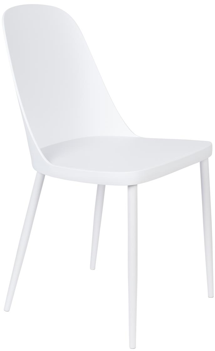 Spisebordsstol Studio White Pip offwhite polypropylenplast metalunderstel