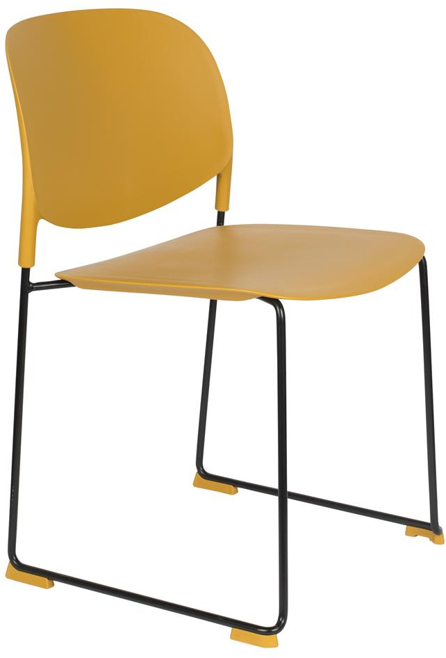 Spisebordsstol Studio White Stacks mørk sand polypropylen stabelbar