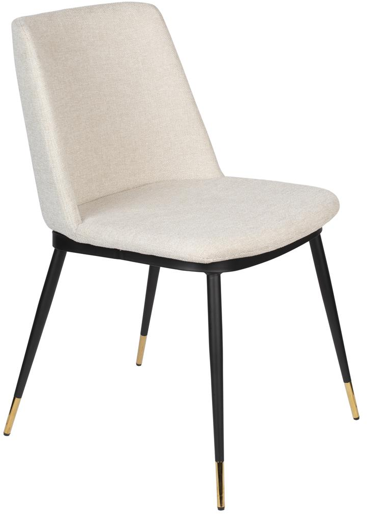 Spisebordsstol Studio White Lionel lysgrå polstret stof stålstel Martindale 40.000 max 150 kg