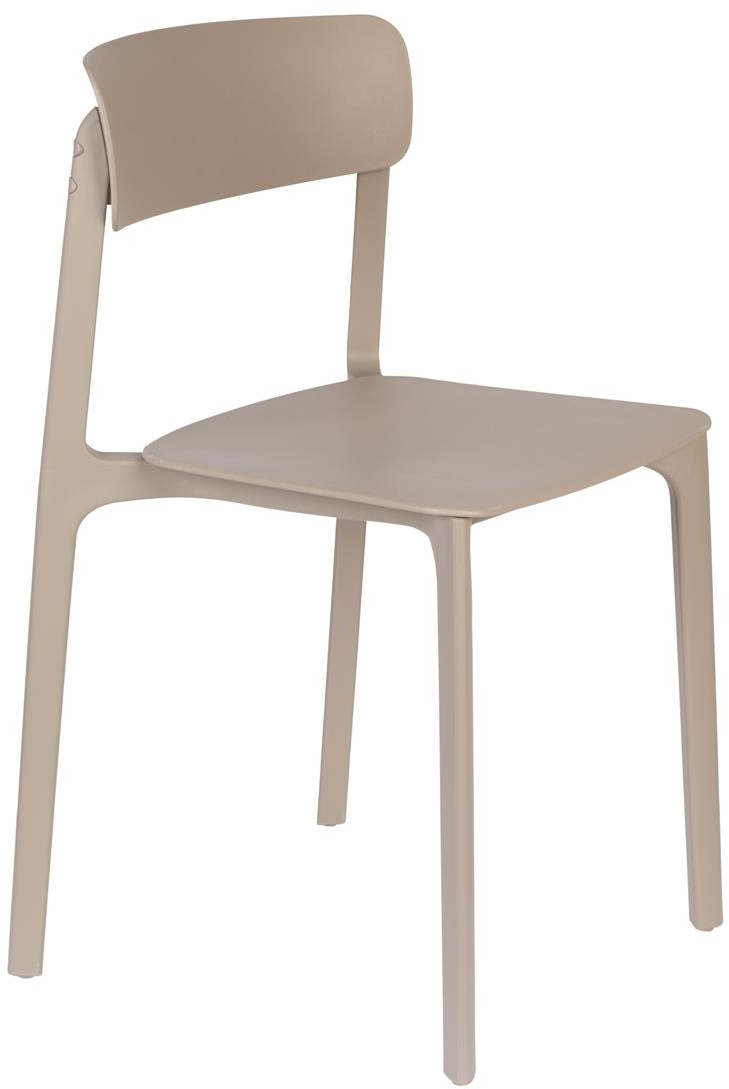 Spisebordsstol Studio White Clive stenlysgrå polypropylenplast indendørs minimalistisk design