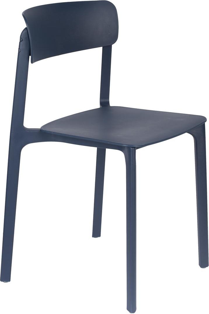Spisebordsstol Studio White Clive mørkeblå polypropylen H79 x B48 x D47 cm