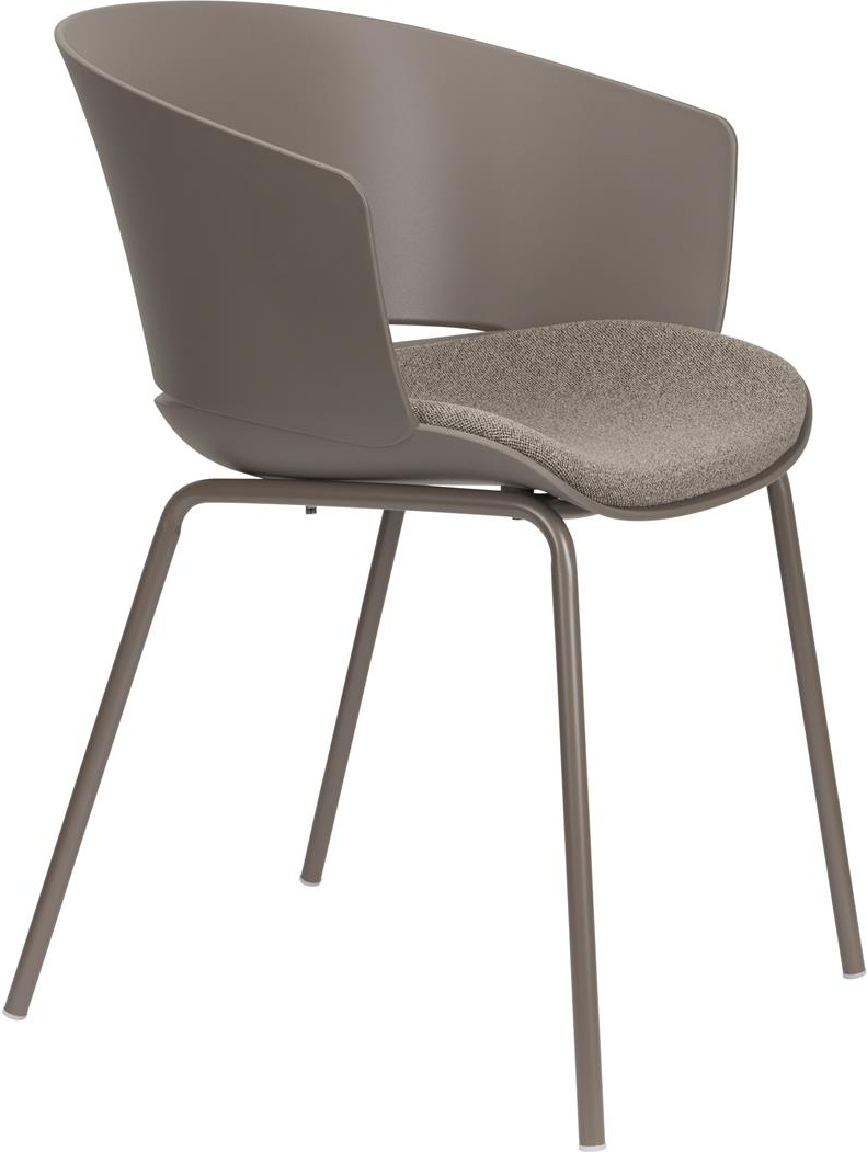 Spisebordsstol Studio White Jessica 4-pak mørkegrå polypropylen med polyesterpolstring og metalben H80xB59xD54 cm