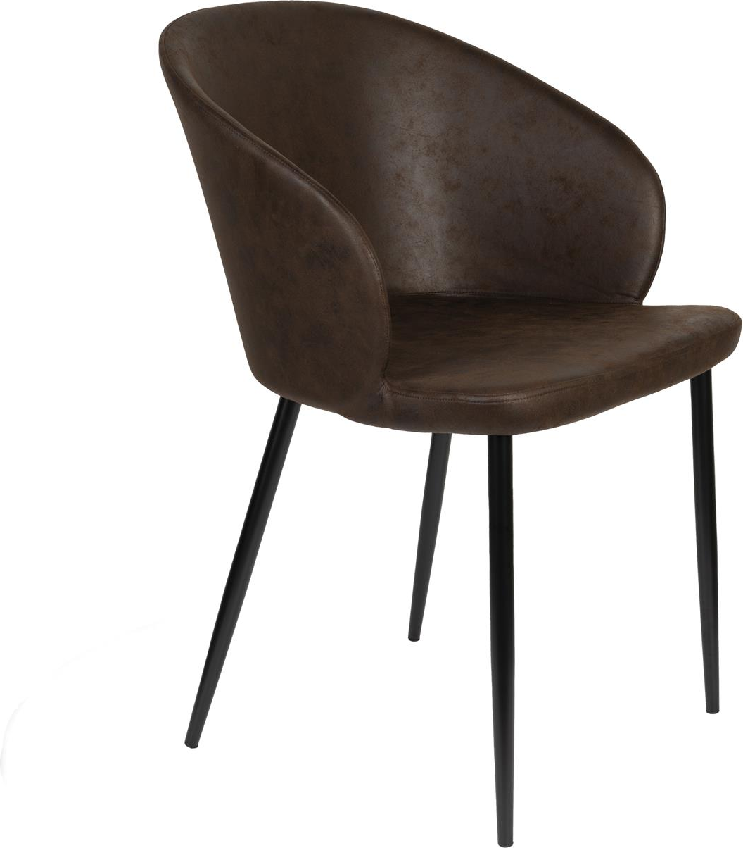 Spisebordsstol spisestol Studio White Hadid antracit polyesterstof jernstel ergonomisk design