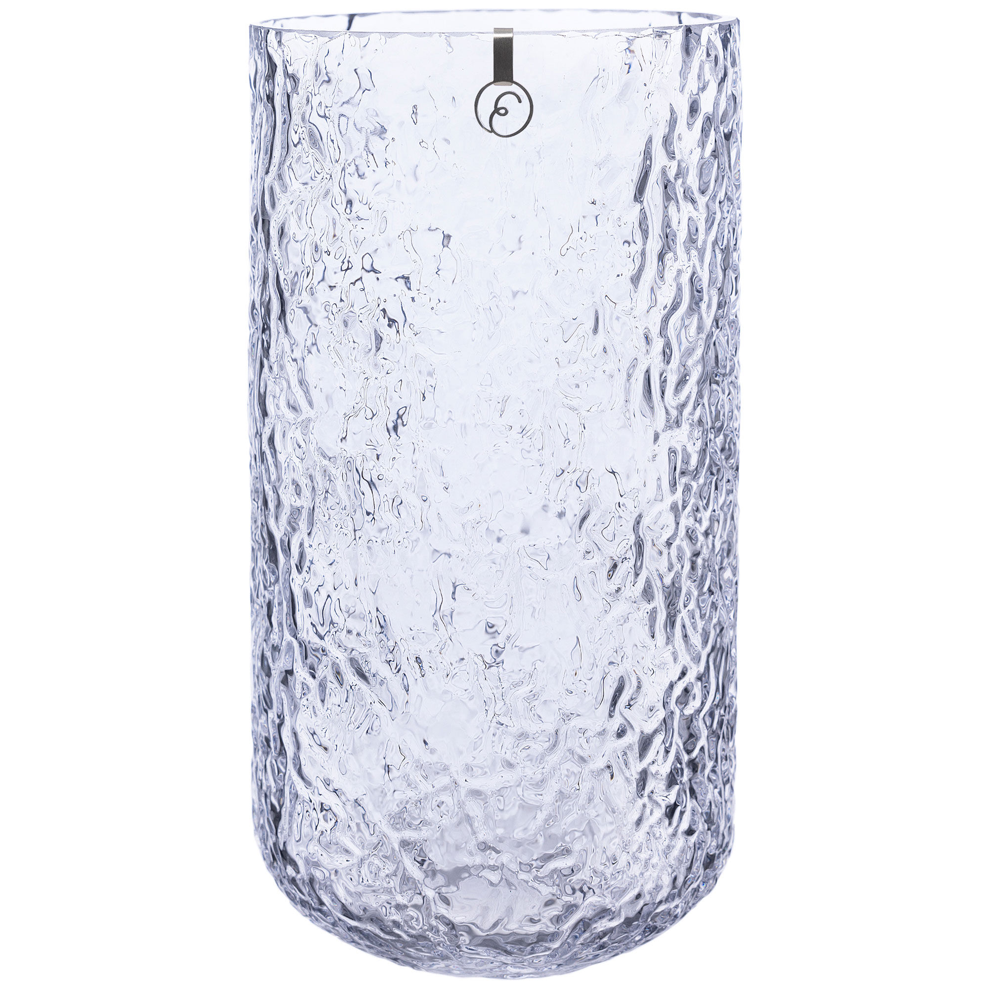 Ernst Glasvase 25 cm, mønstret glas