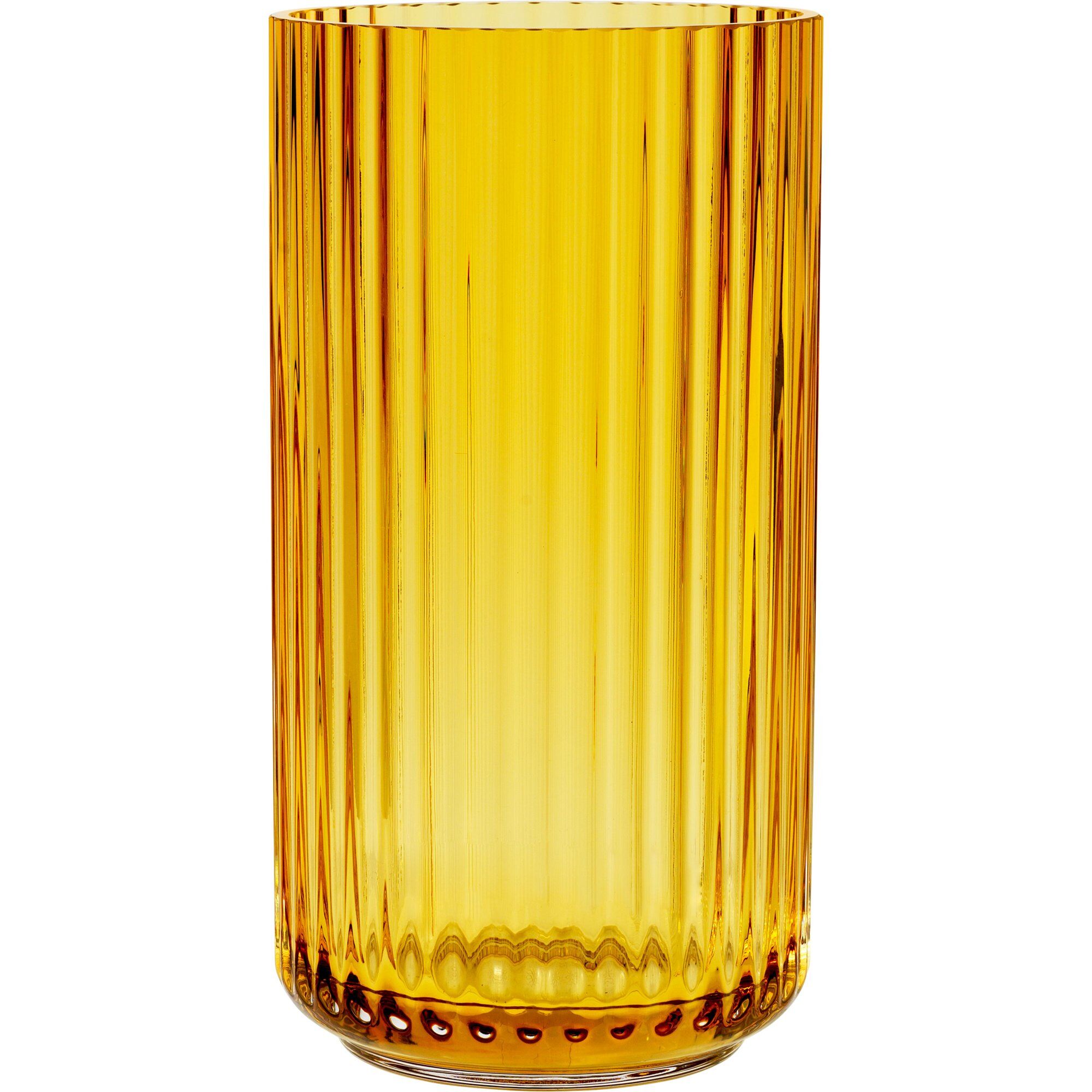 Lyngby porcelæn Lyngbyvasen 15 cm., glas - amber