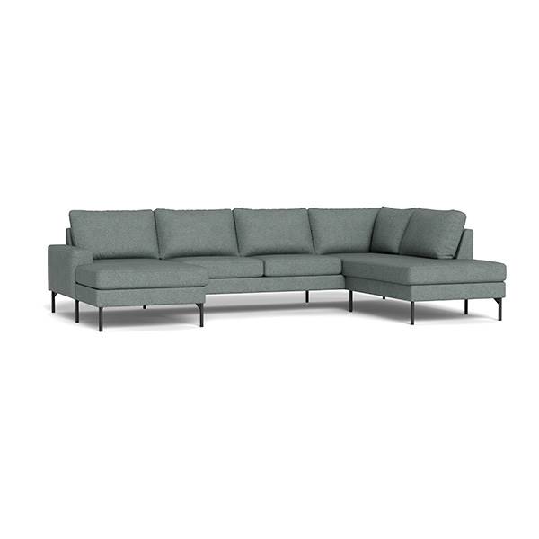 Erling Christensen Møbler Sindal sofa med chaiselong og open-end - Mouse grey : Erling Christensen Møbler  : Erling Christensen Møbler