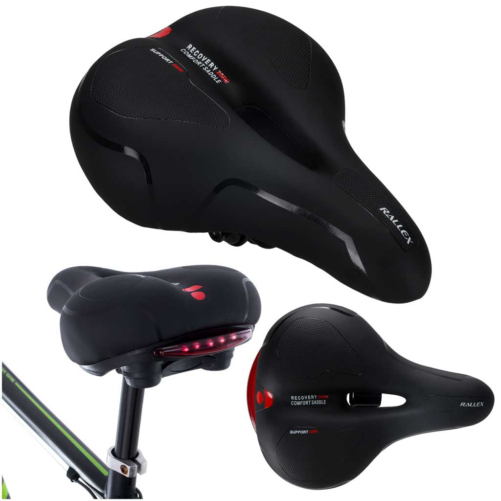 L-BRNO Sports cykelsadel komfortabel skum fleksibel LED-lys
