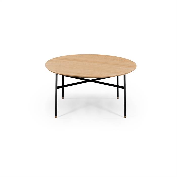 Skovby SM243 / SM262S sofabord - Ø 99 cm - Bordplade: Massiv olieret eg  : Erling Christensen Møbler