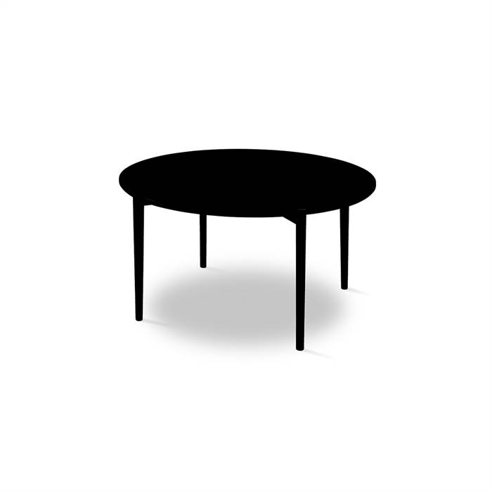 Skovby SM243 / SM265 sofabord - Ø 99 cm - Bordplade: Sort nano-laminat  : Erling Christensen Møbler