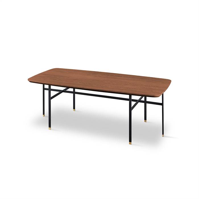 Skovby SM244 / SM263S sofabord - 130 x 65 cm - Bordplade: Naturolieret valnød  : Erling Christensen Møbler