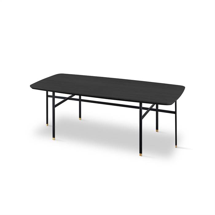 Skovby SM244 / SM263S sofabord - 130 x 65 cm - Bordplade: Sortlakeret eg  : Erling Christensen Møbler