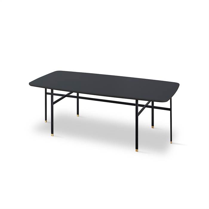 Skovby SM244 / SM263S sofabord - 130 x 65 cm - Bordplade: Sort nano-laminat  : Erling Christensen Møbler