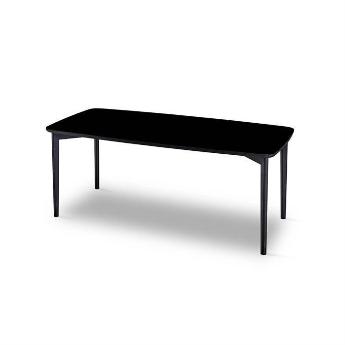 Skovby SM244 / SM265 sofabord - 130 x 65 cm - Bordplade: Sort nano-laminat  : Erling Christensen Møbler