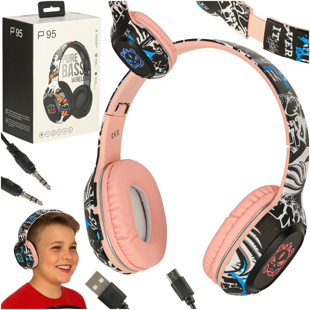 Bluetooth Gaming Sport Trådløse In-Ear Hovedtelefoner Pink