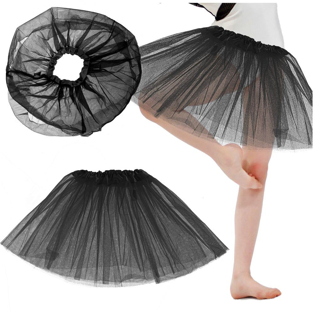 Tyl nederdel tutu kostume kostume sort