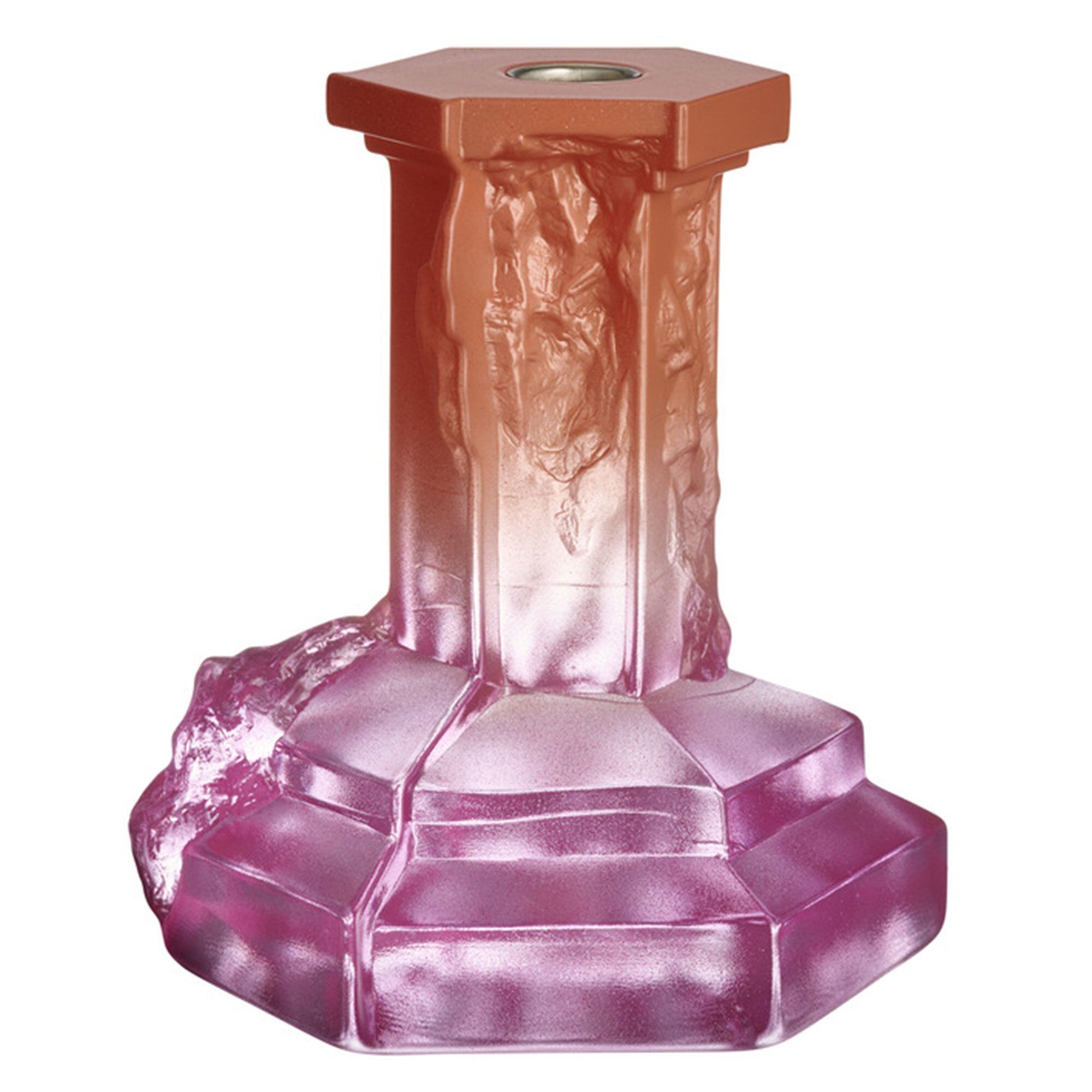 Kosta boda Rocky Baroque lysestage 175 mm, spicy rose