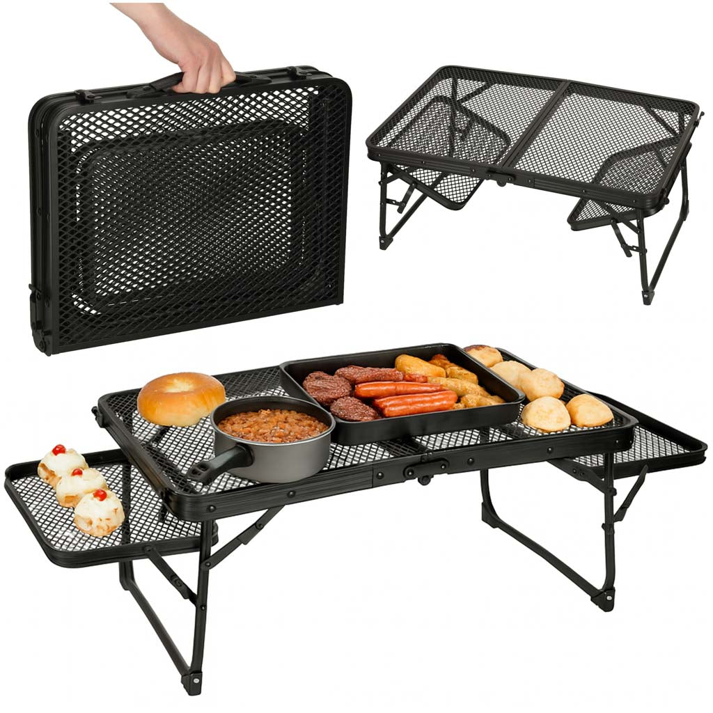 LUARO rejsebord camping catering klapbord 87 x 60 x 40 x 27 cm